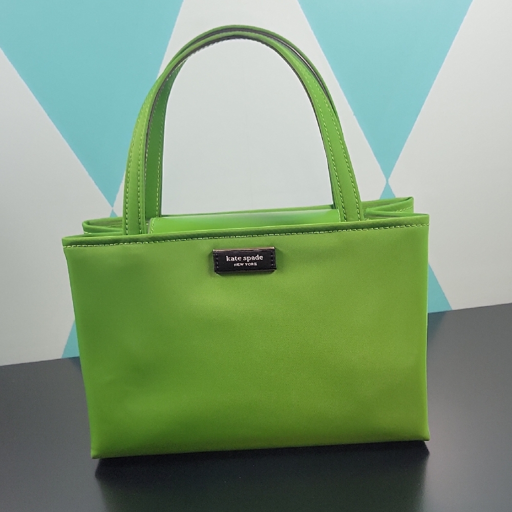 Kate Spade Sam Icon Spazzolato Leather Mini Tote, KS Green